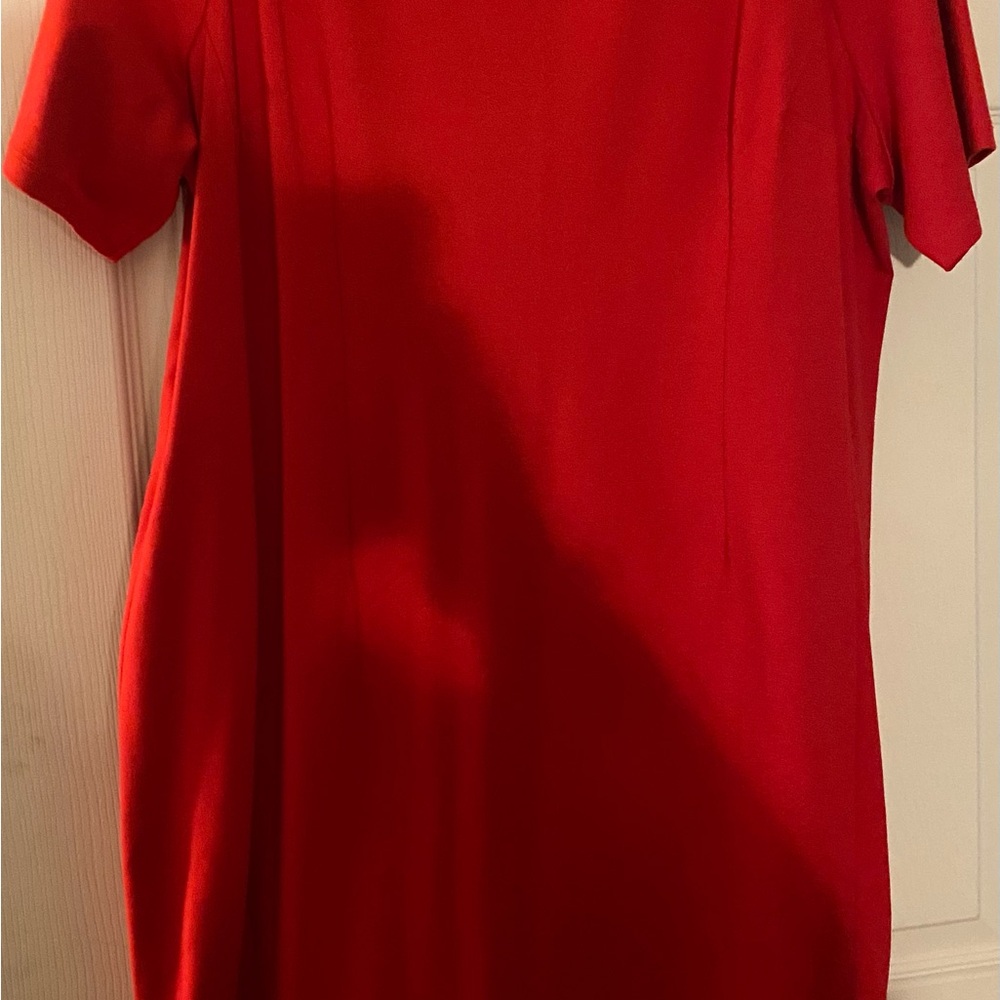 Elegant Red Short Sleeve Dress